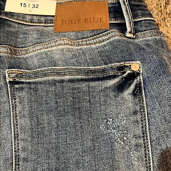 Judy Blue Classic Blue Wide Leg Flare Jeans - Picture 6 of 6